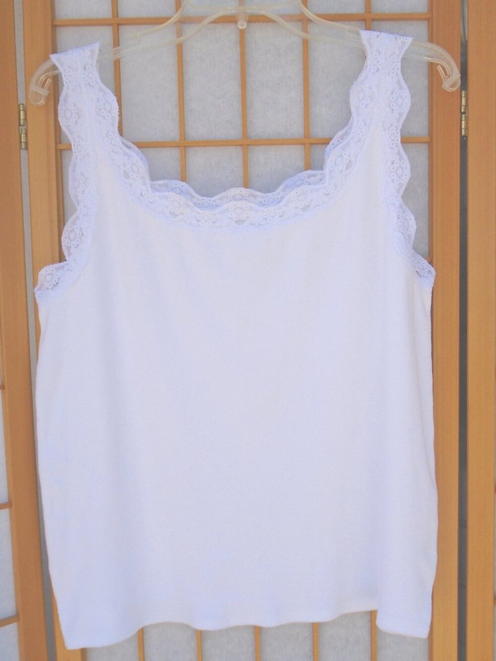 FRESH PRODUCE White 'Baby Rib Knit' Camisole top - great for layering